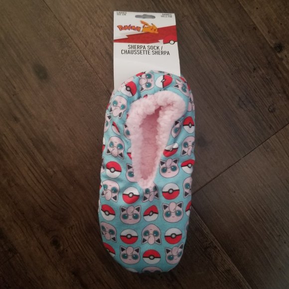 Pokemon Jigglypuff Non-slip Sherpa Sock Slippers - Picture 1 of 7